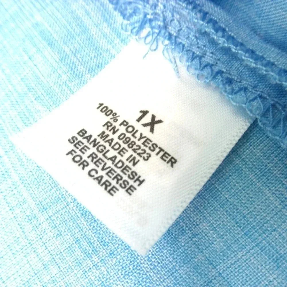 Magellan Outdoors Mens Shirt Fish Gear Classic Fit Moisture Wicking Size 1X Blue - Picture 6 of 7